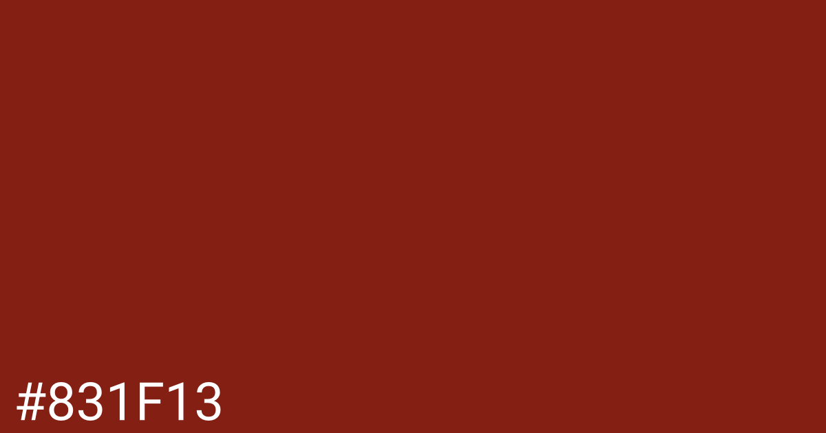 Hex color #831f13 graphic