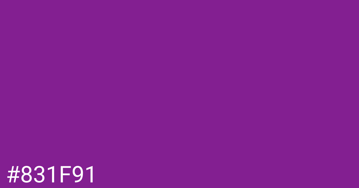 Hex color #831f91 graphic