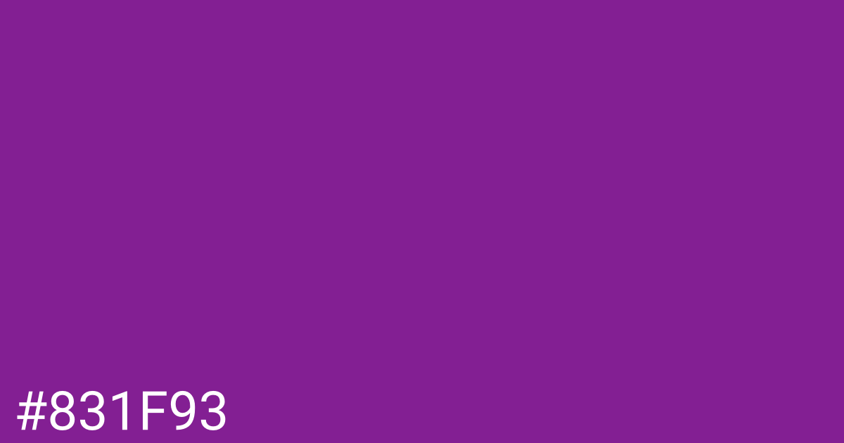 Hex color #831f93 graphic