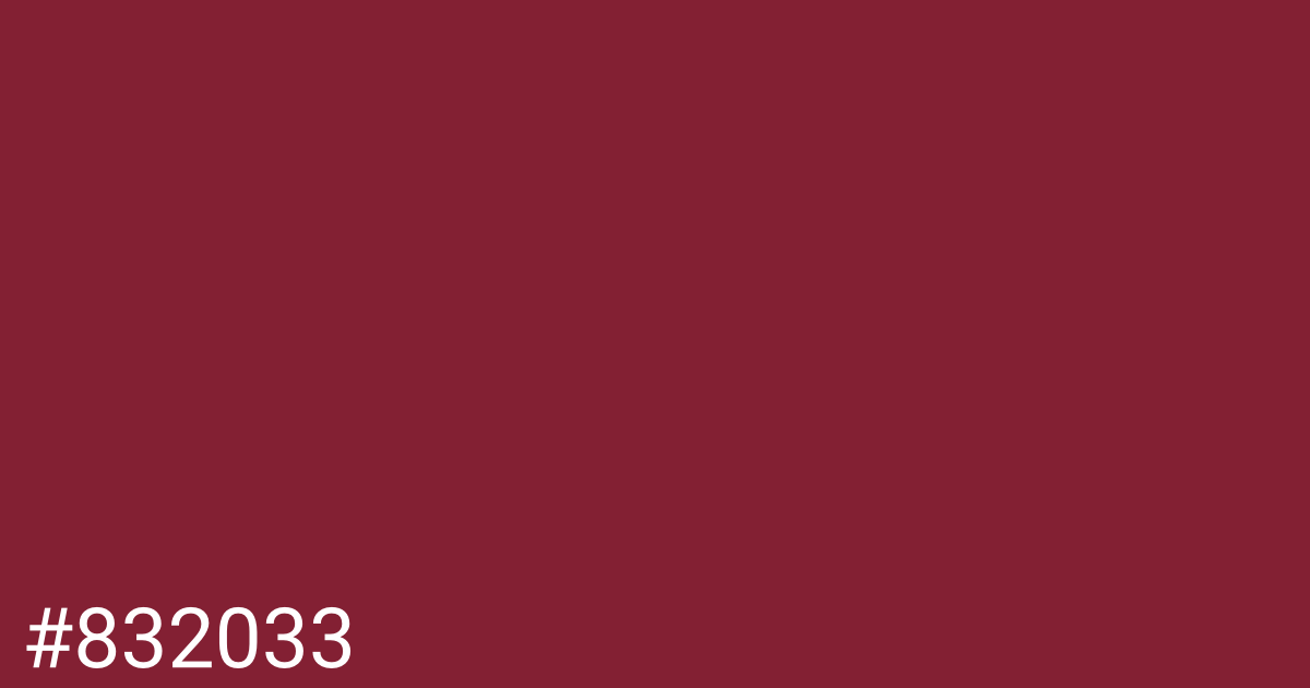 Hex color #832033 graphic