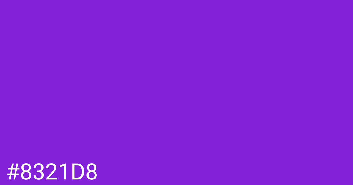 Hex color #8321d8 graphic