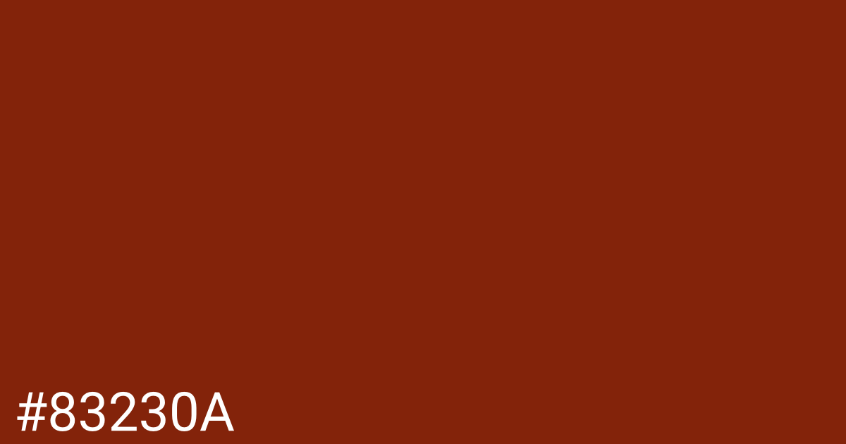 Hex color #83230a graphic