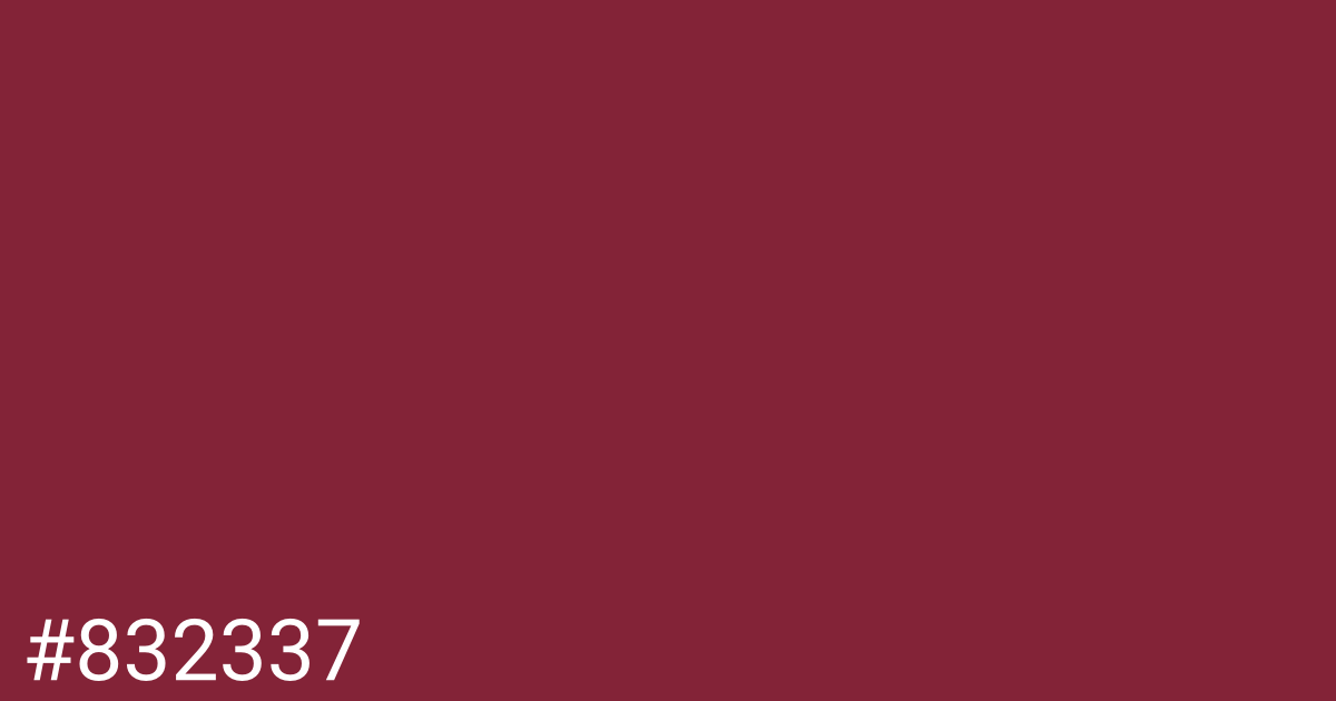 Hex color #832337 graphic