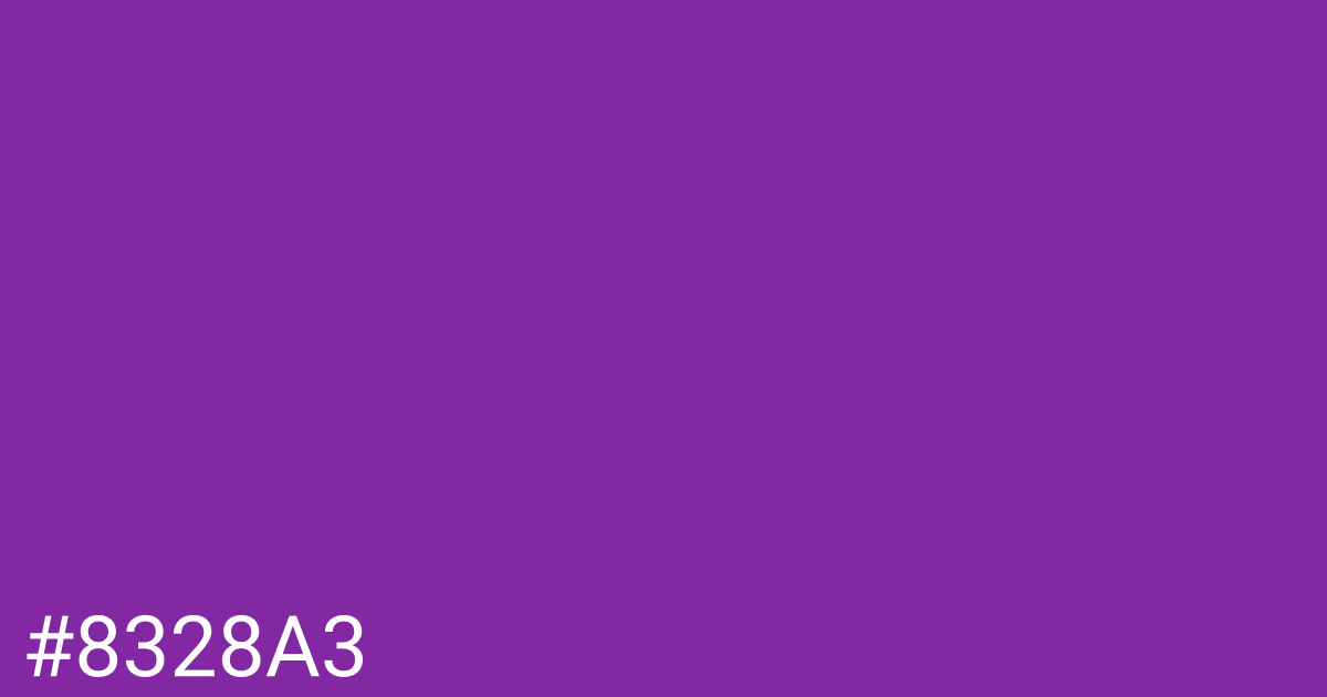 Hex color #8328a3 graphic