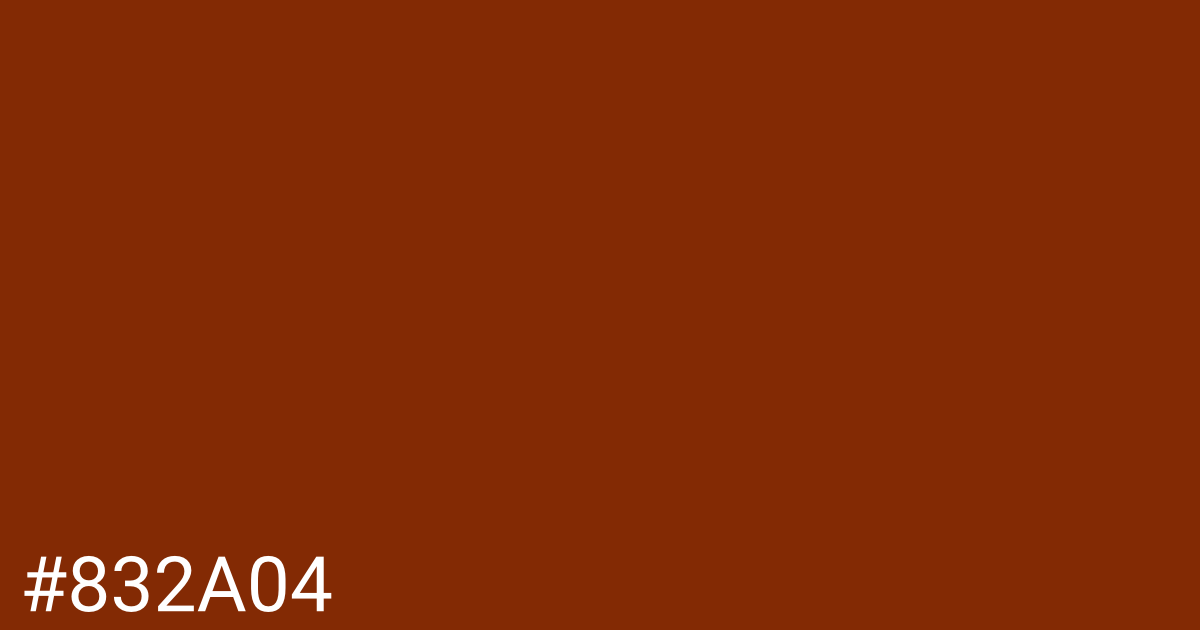 Hex color #832a04 graphic
