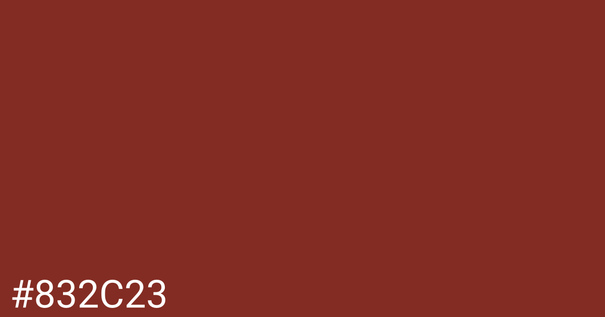 Hex color #832c23 graphic