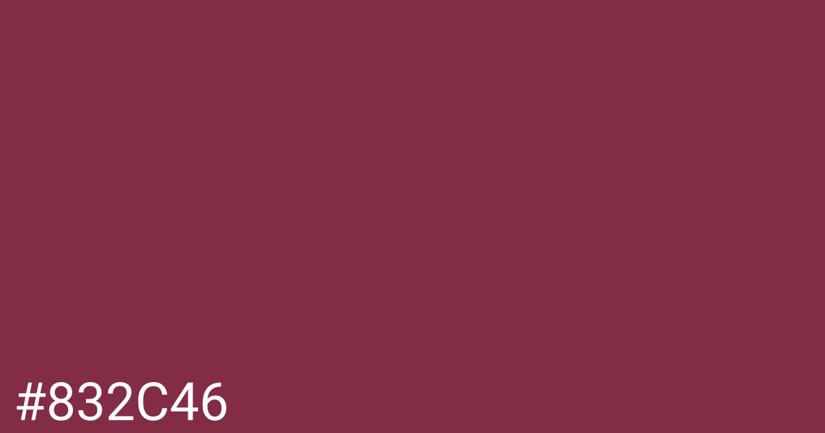 Hex color #832c46 graphic