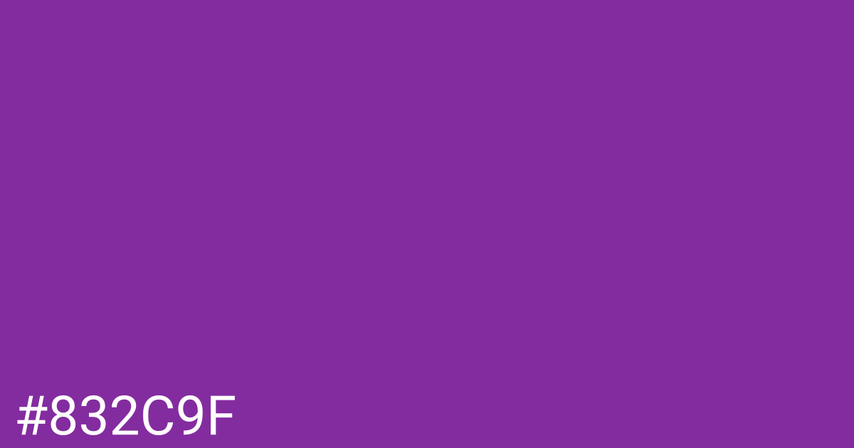 Hex color #832c9f graphic