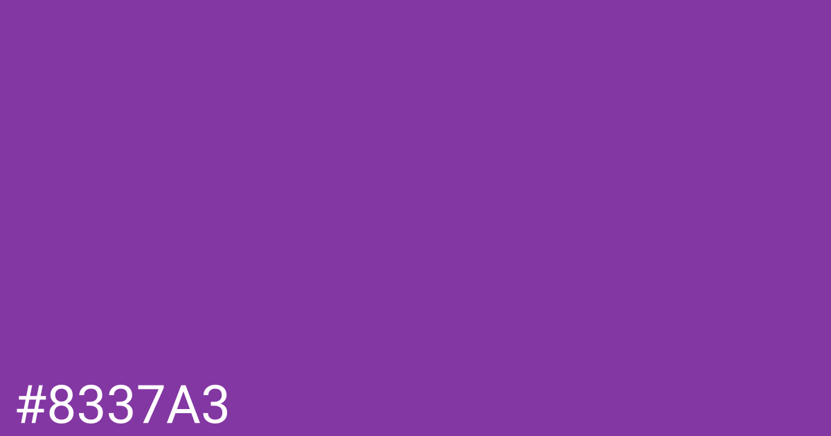 Hex color #8337a3 graphic