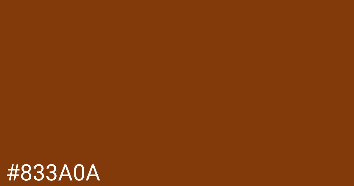 Hex color #833a0a graphic