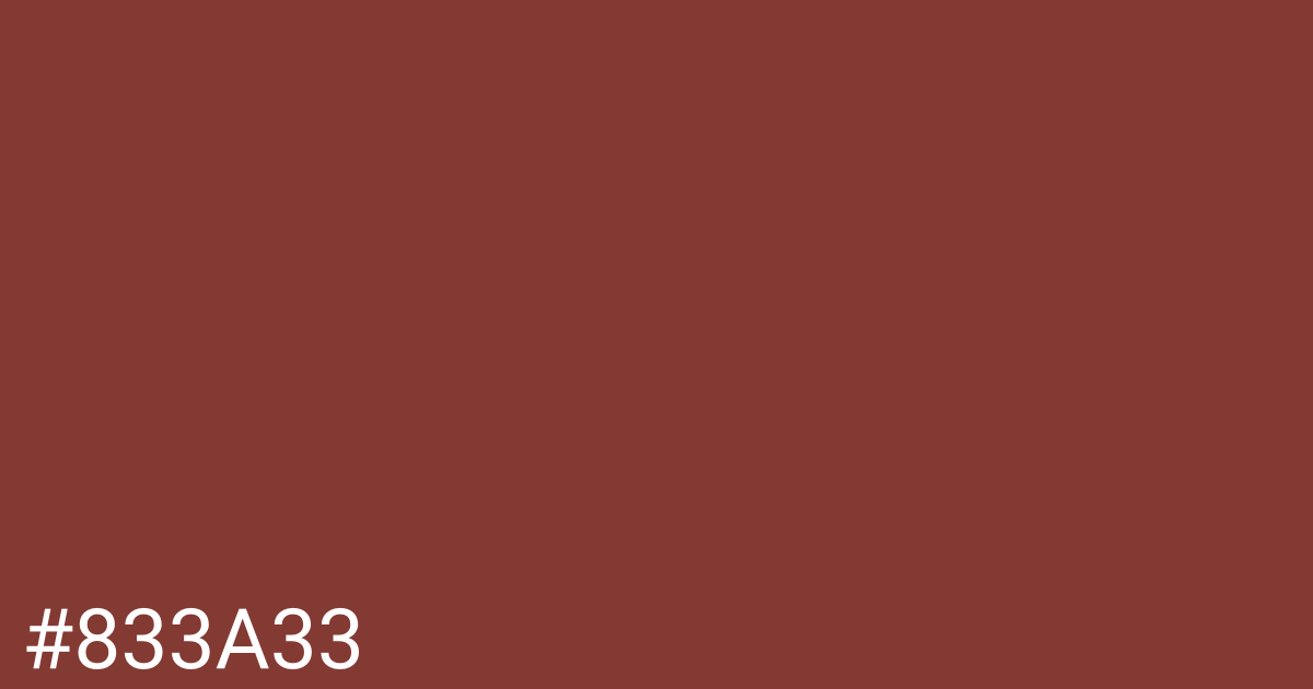 Hex color #833a33 graphic