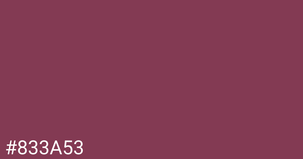 Hex color #833a53 graphic