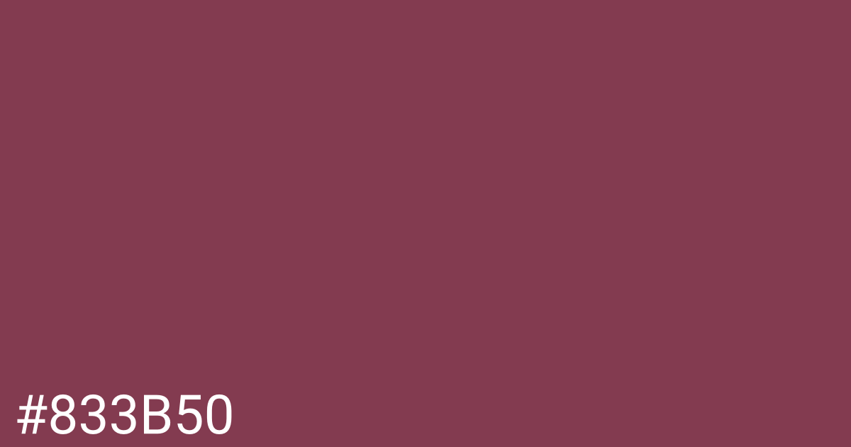 Hex color #833b50 graphic