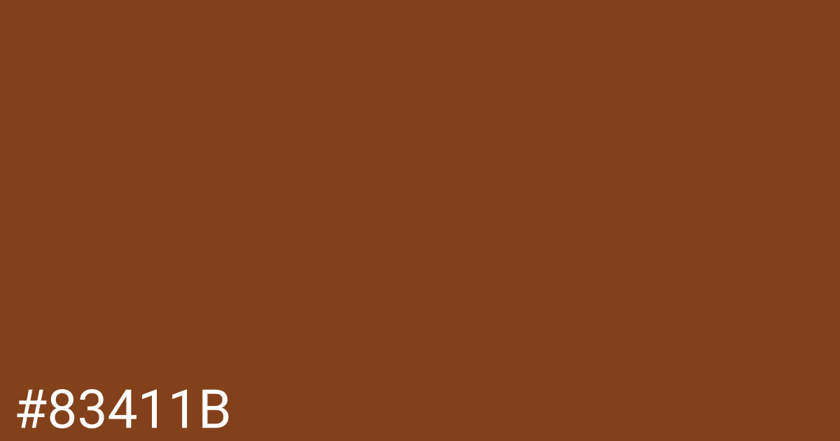 Hex color #83411b graphic