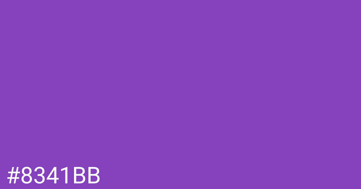 Hex color #8341bb graphic