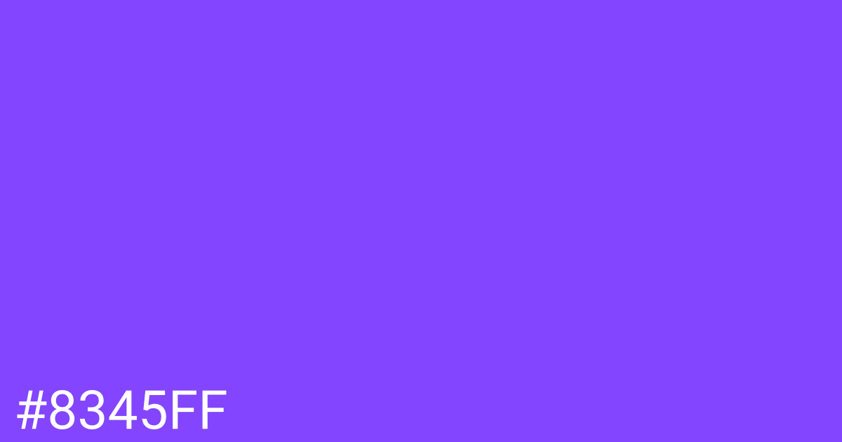 Hex color #8345ff graphic