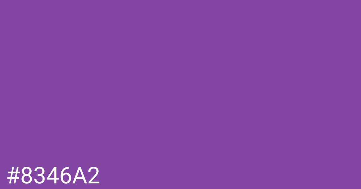Hex color #8346a2 graphic