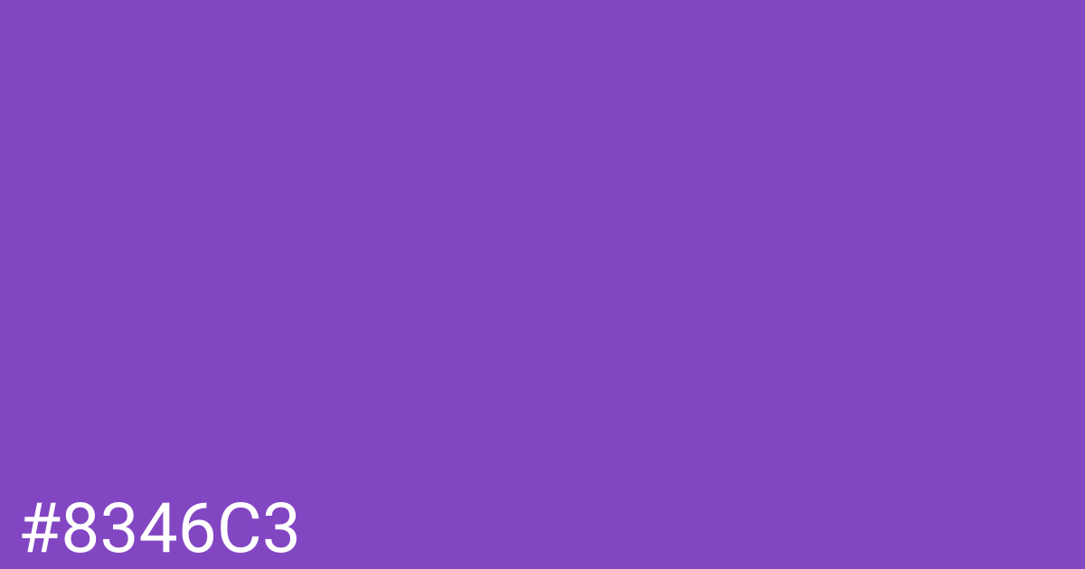 Hex color #8346c3 graphic