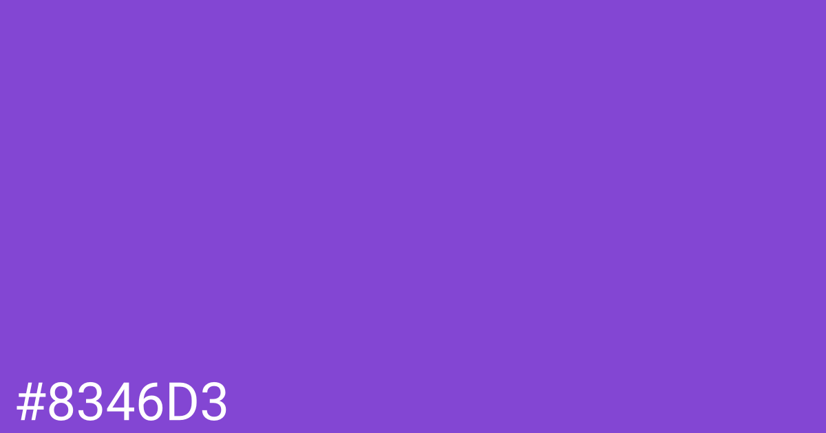 Hex color #8346d3 graphic