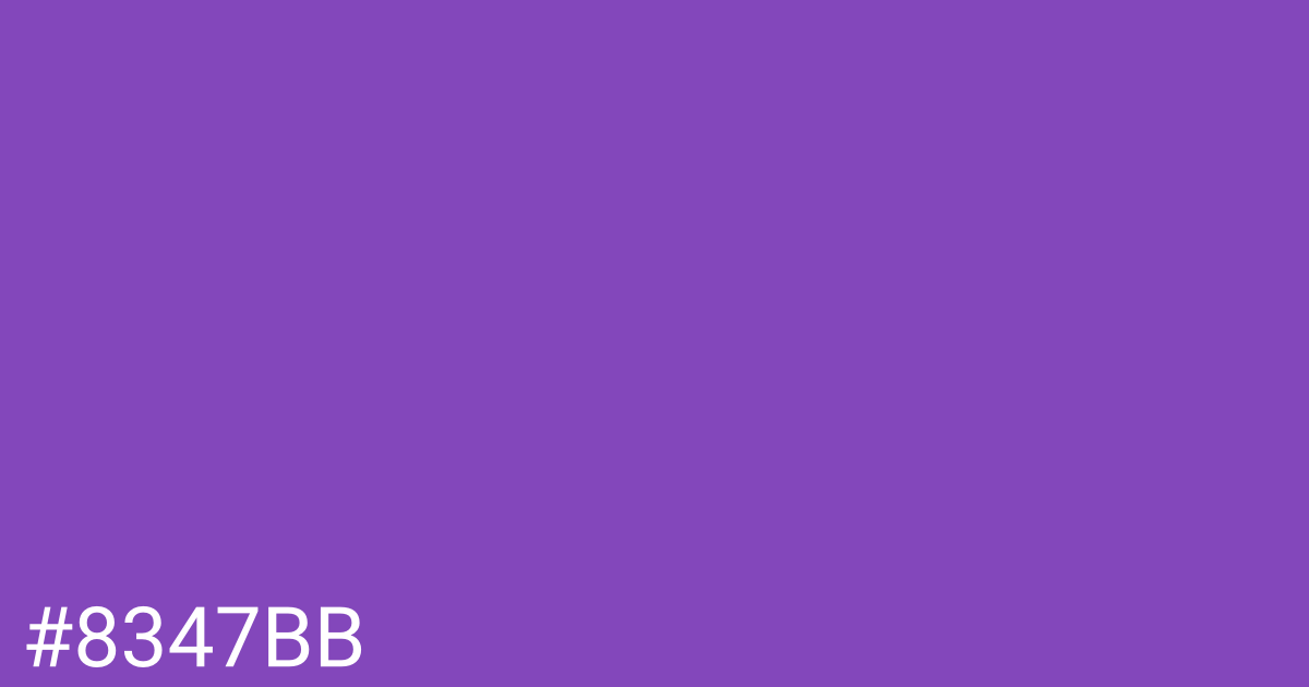 Hex color #8347bb graphic