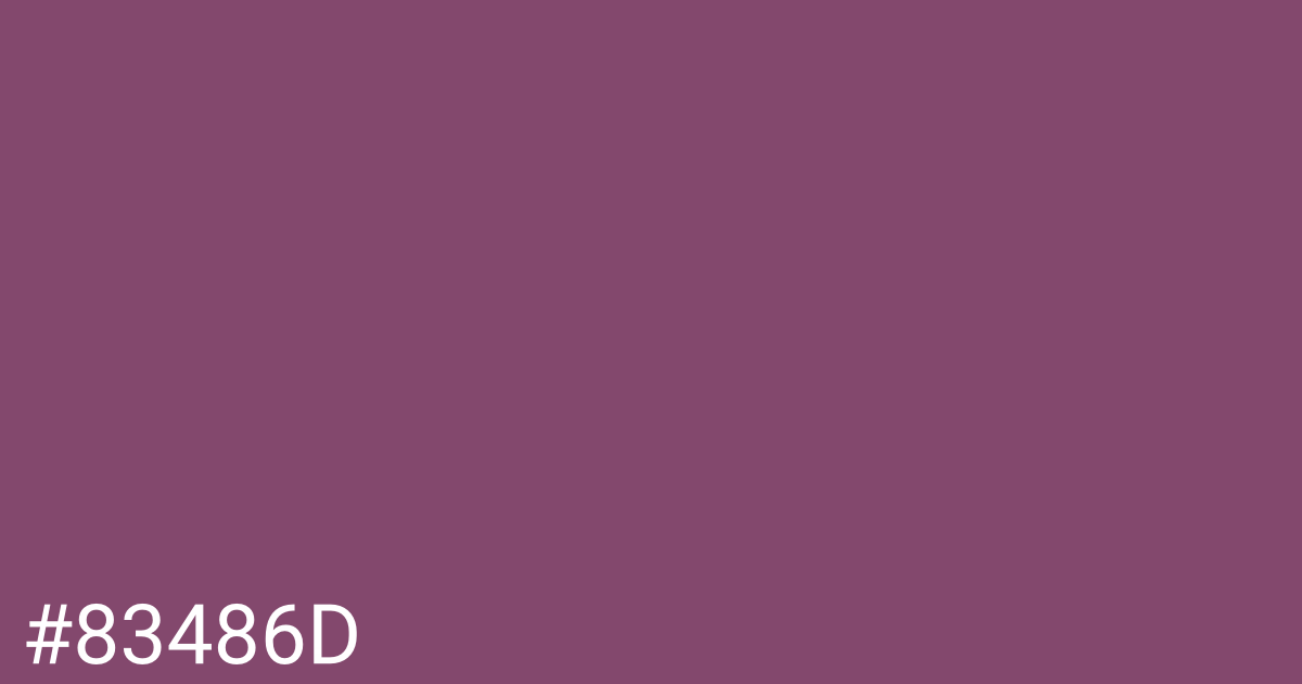 Hex color #83486d graphic