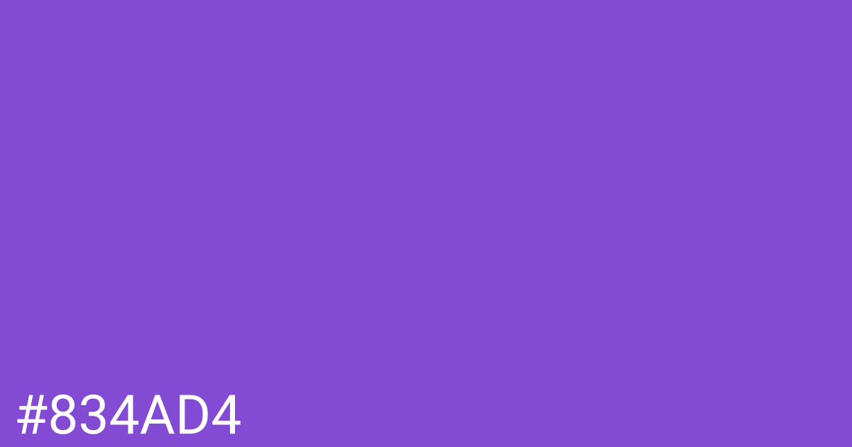 Hex color #834ad4 graphic