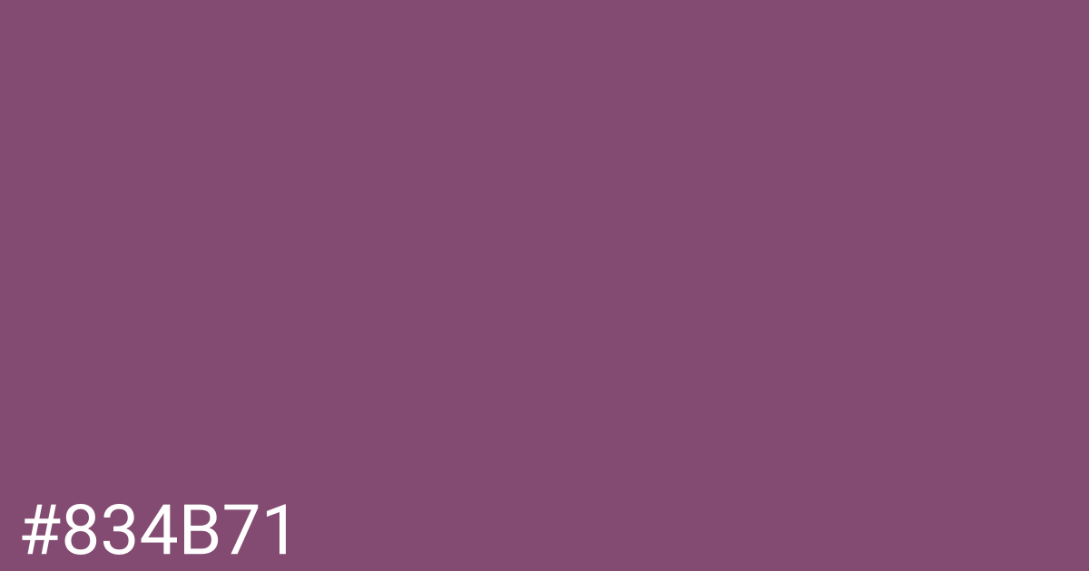 Hex color #834b71 graphic