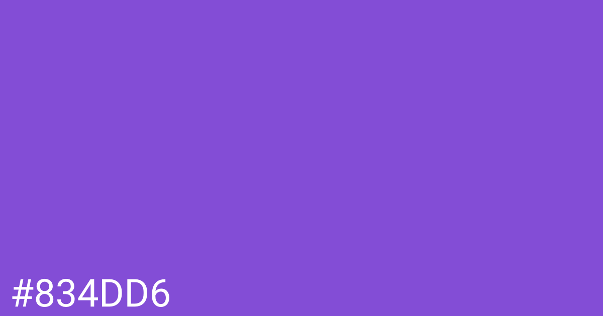 Hex color #834dd6 graphic
