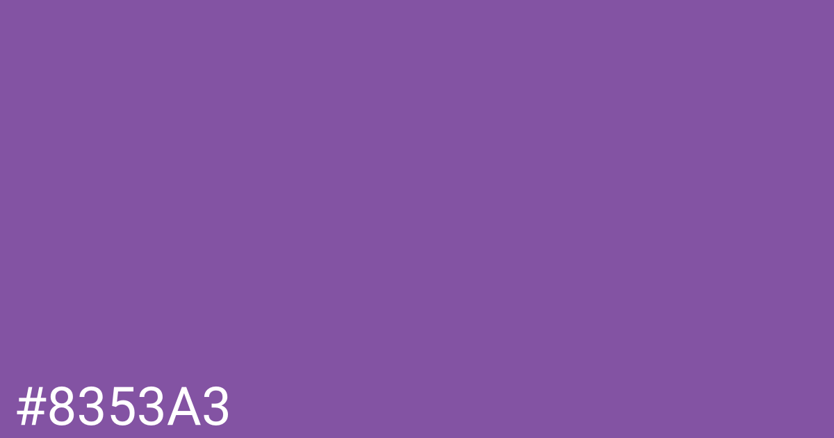 Hex color #8353a3 graphic