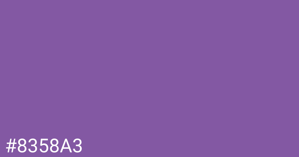 Hex color #8358a3 graphic