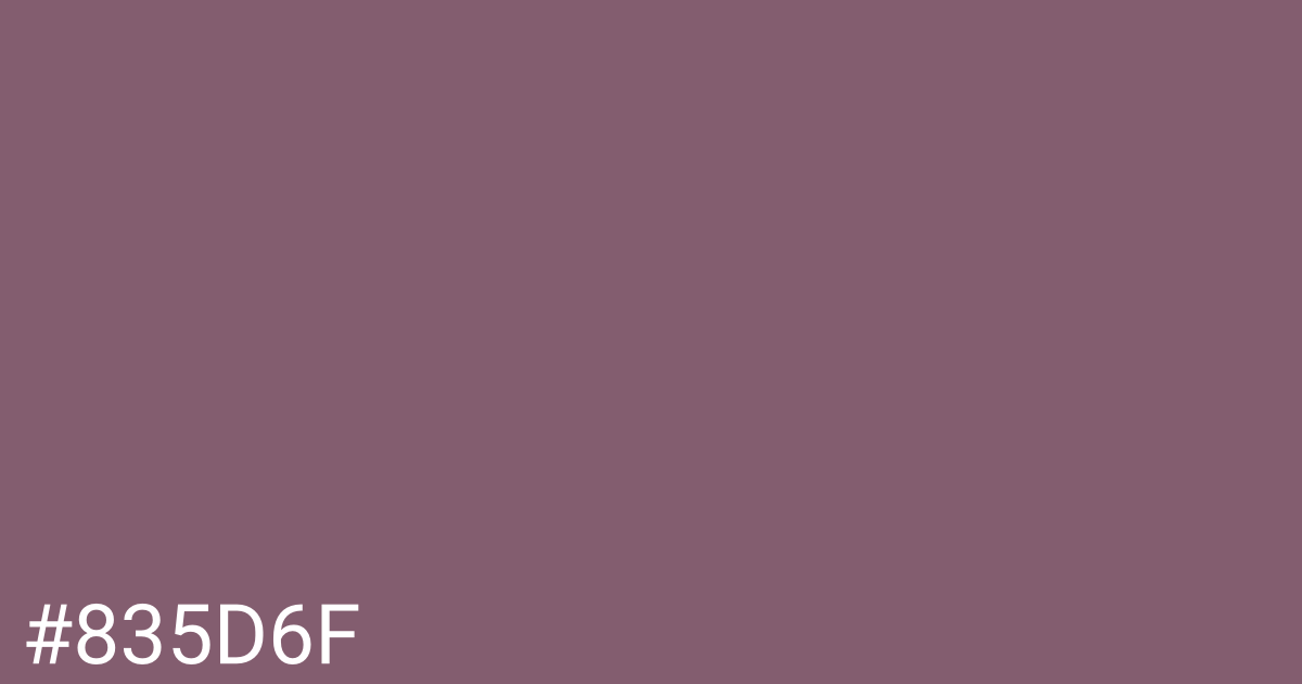 Hex color #835d6f graphic