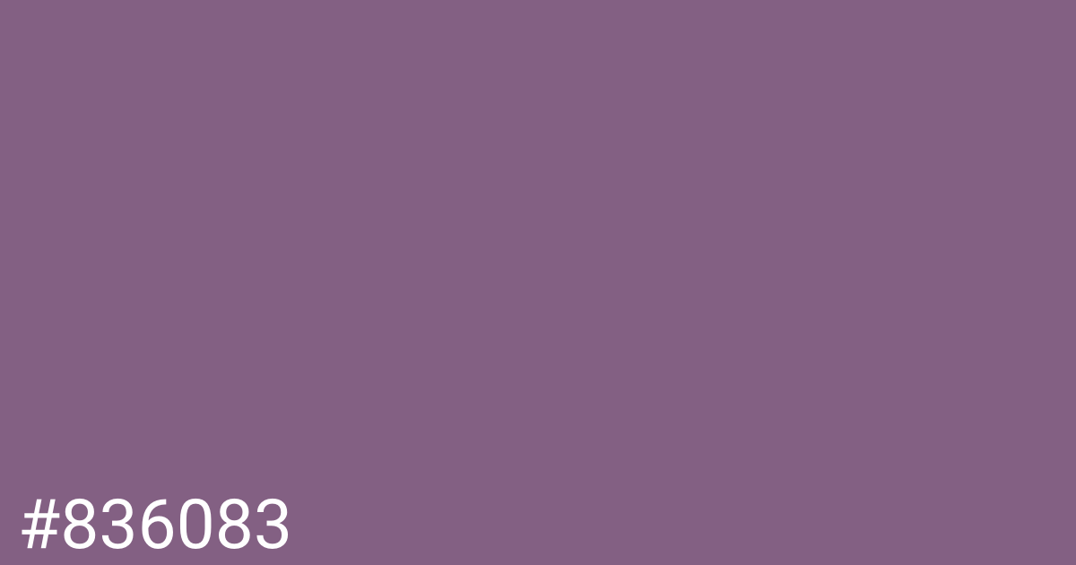 Hex color #836083 graphic