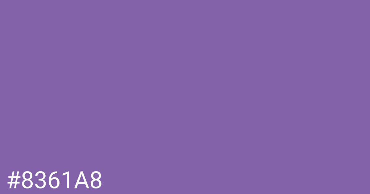 Hex color #8361a8 graphic