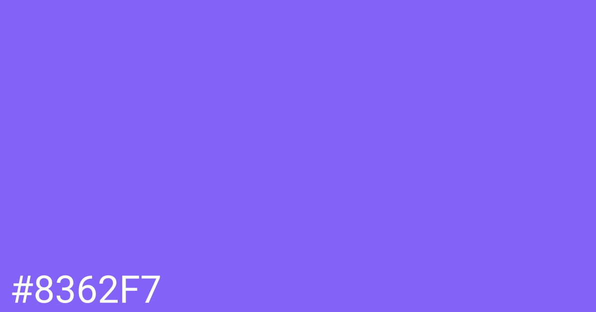 Hex color #8362f7 graphic