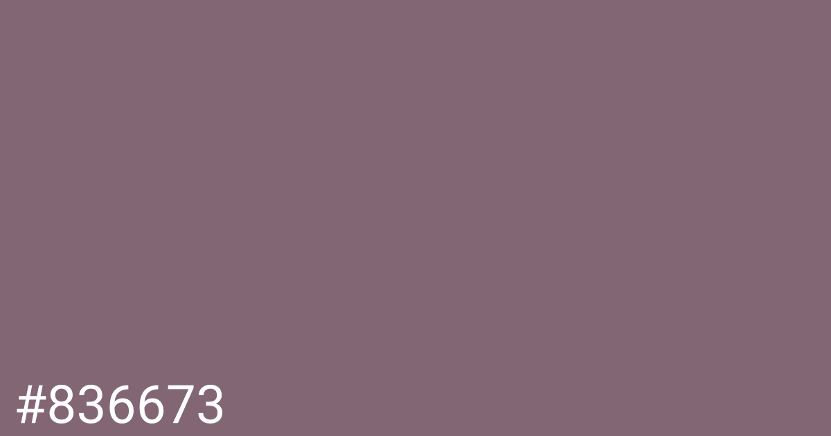 Hex color #836673 graphic