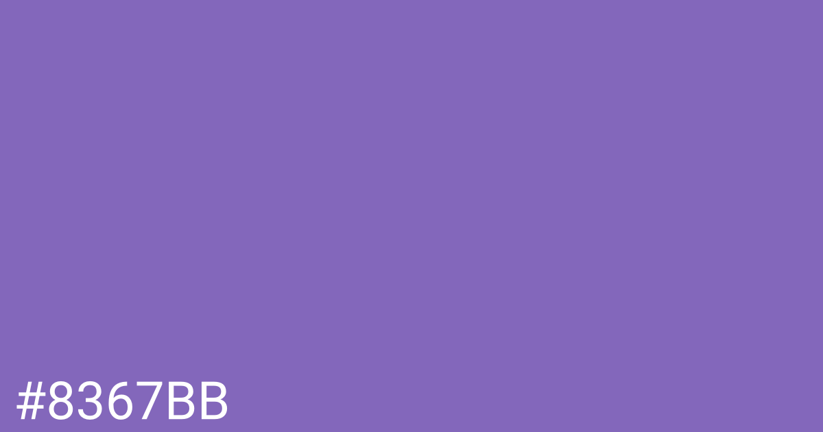 Hex color #8367bb graphic