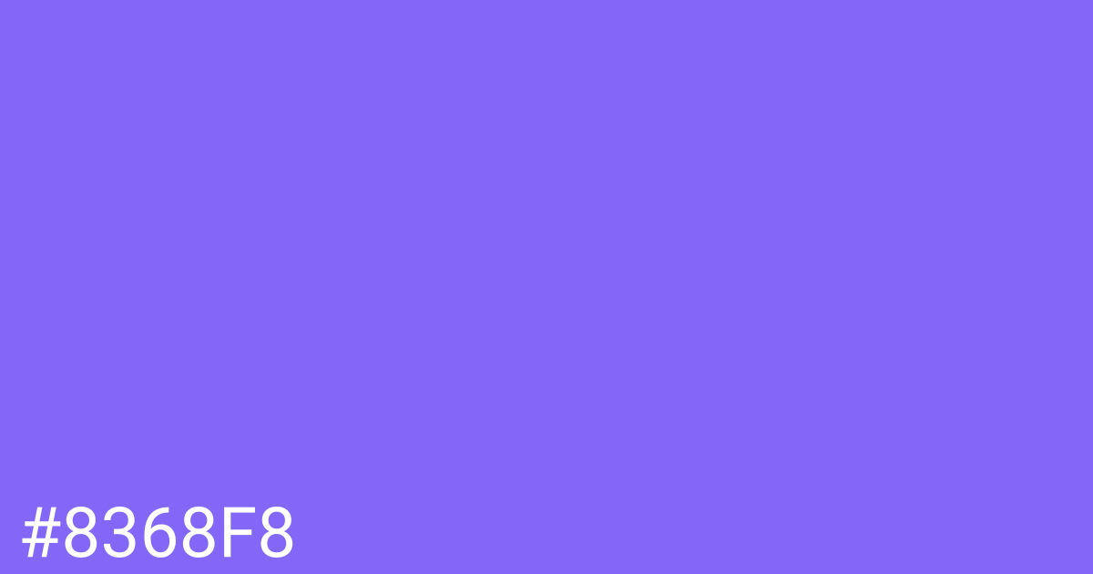 Hex color #8368f8 graphic