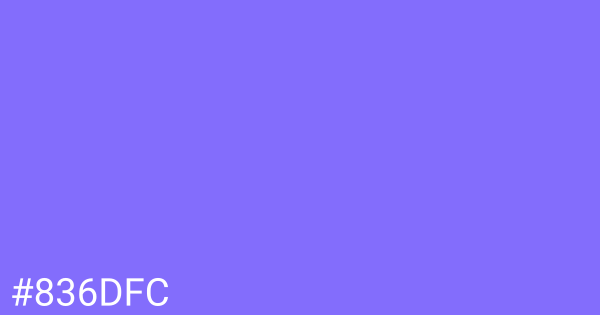 Hex color #836dfc graphic