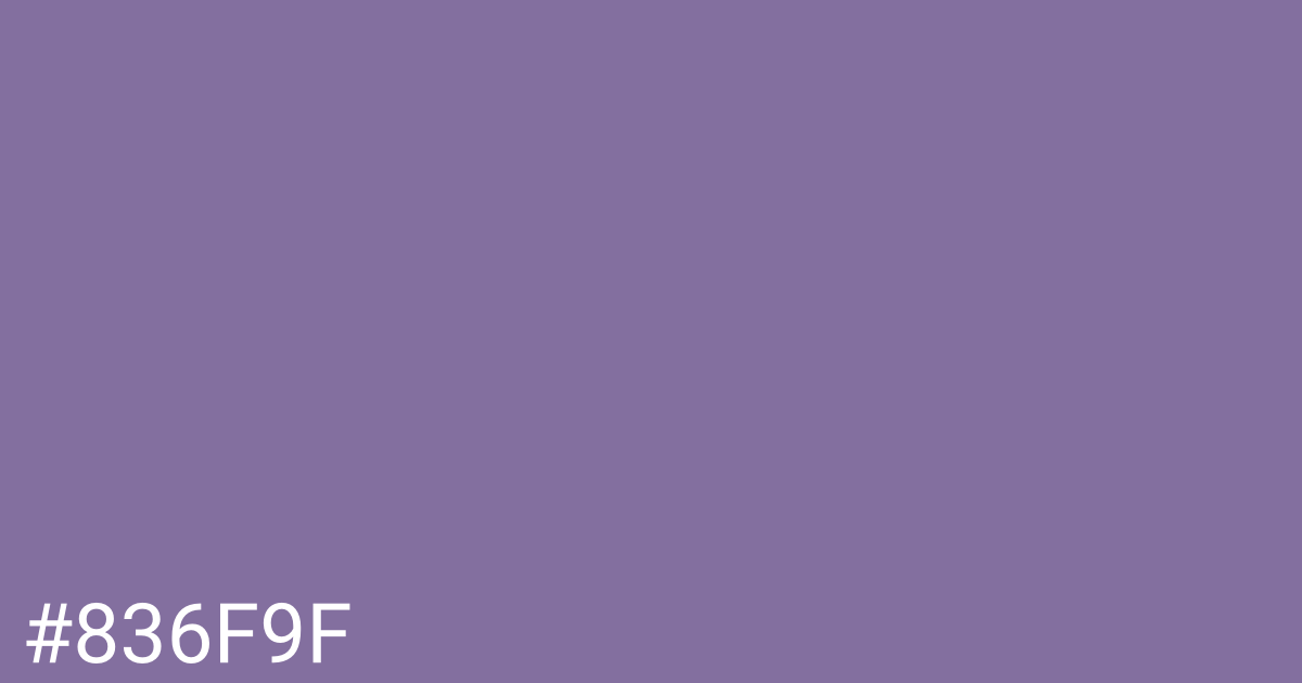 Hex color #836f9f graphic