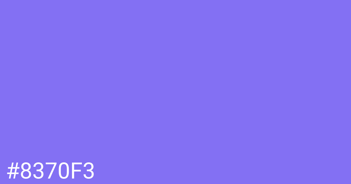 Hex color #8370f3 graphic