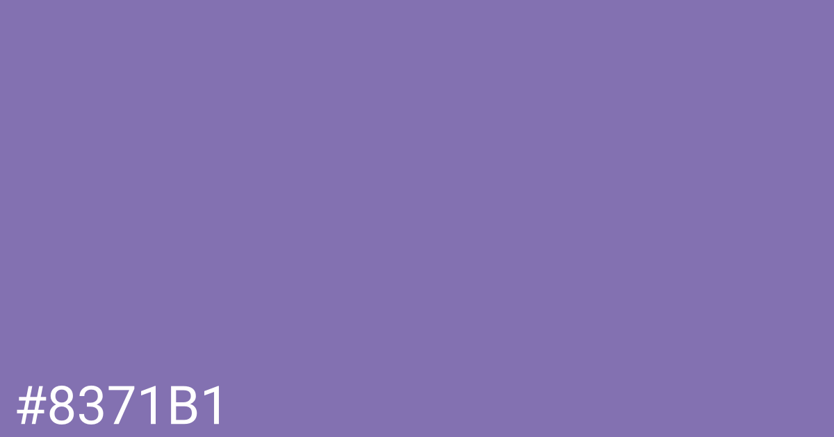 Hex color #8371b1 graphic