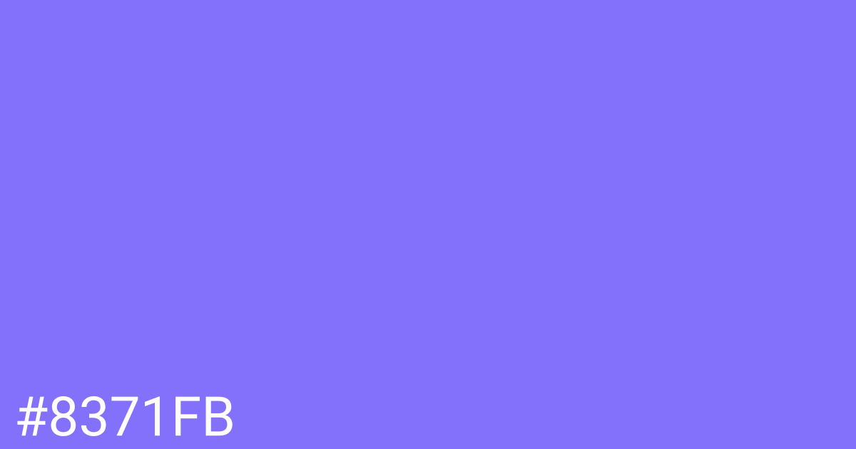 Hex color #8371fb graphic