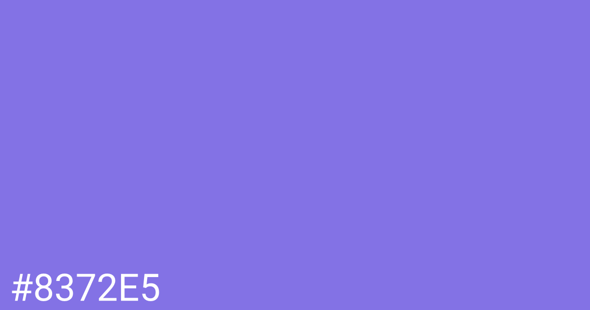 Hex color #8372e5 graphic