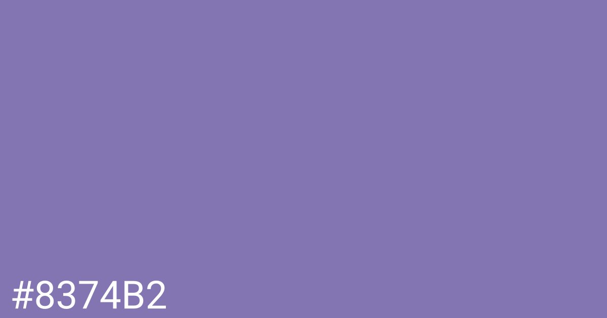 Hex color #8374b2 graphic