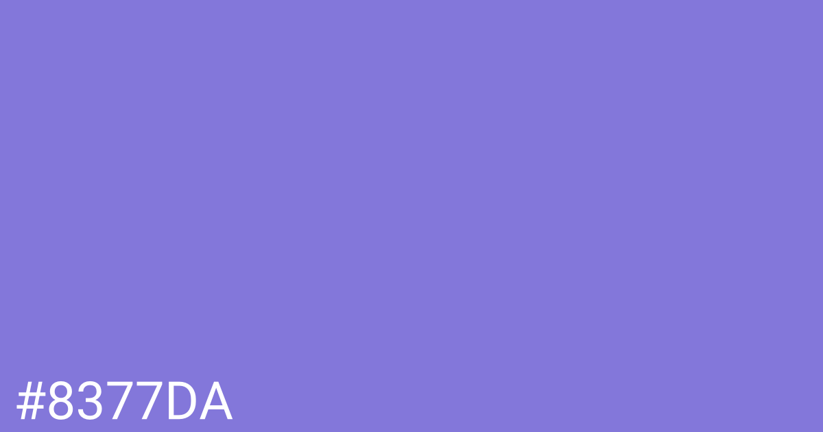 Hex color #8377da graphic