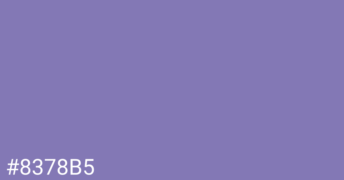 Hex color #8378b5 graphic