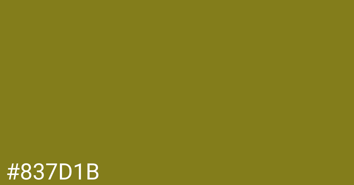 Hex color #837d1b graphic