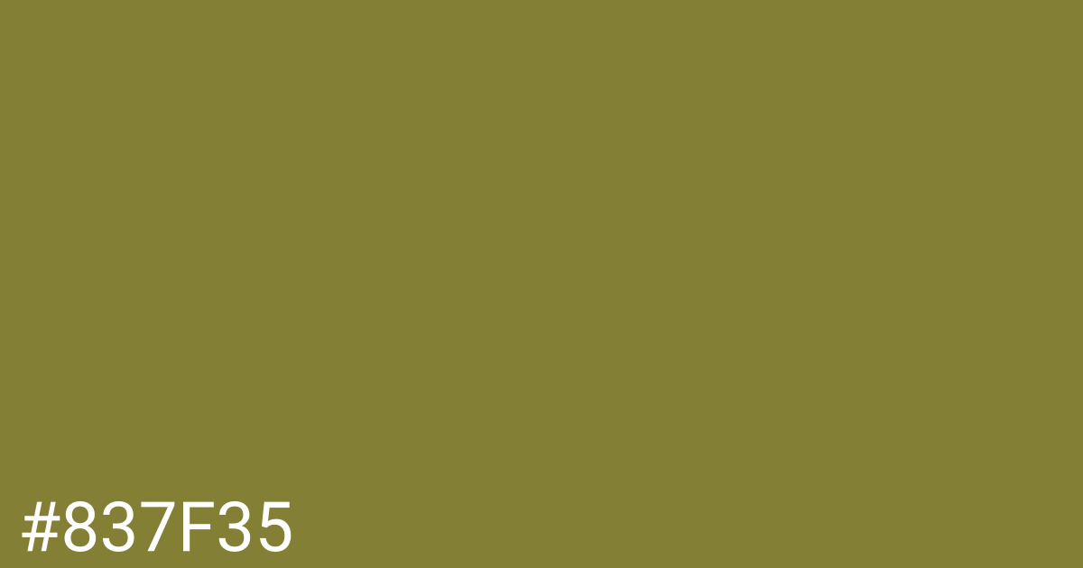 Hex color #837f35 graphic