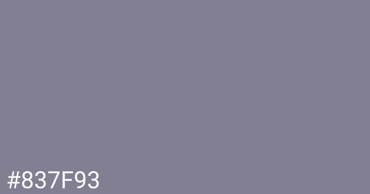 Hex color #837f93 graphic