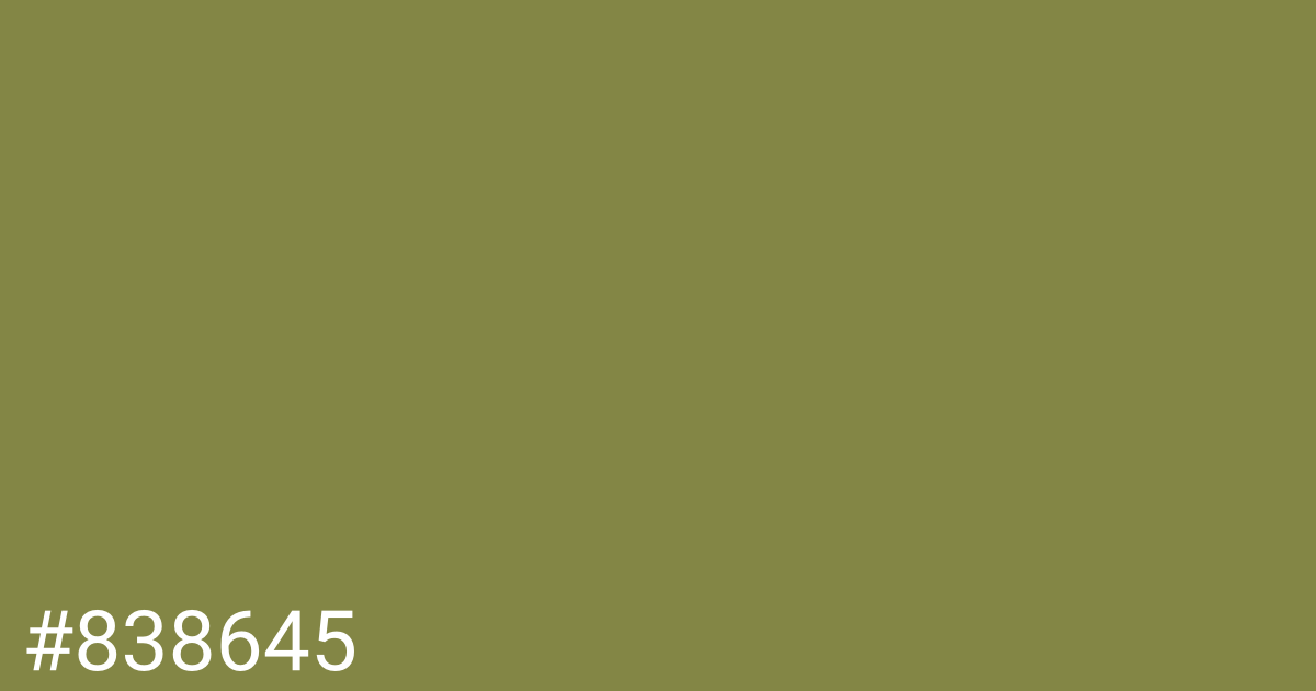 Hex color #838645 graphic